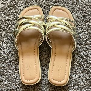 Universal Thread Gold Strappy Sandals
